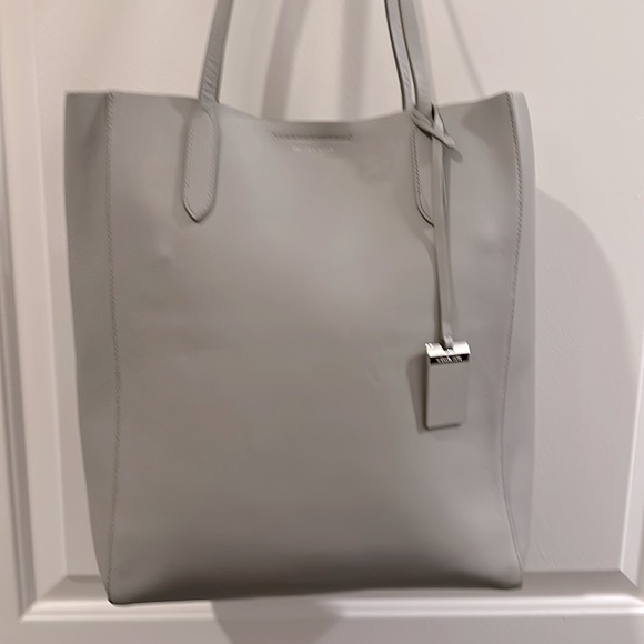 Michael Kors Collection Handbags - Authentic Michael Kors Collection Calf Leather Tote, in Light Gray. STUNNING